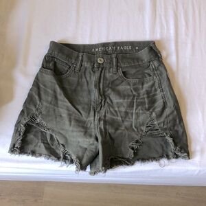 American Eagle Dark Grey Highest Rise Mom Short